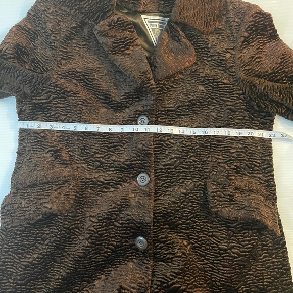 VTG Marvin Richard’s Mocha Brown Faux Fur Plush Mid Length Coat XL - Picture 8 of 12